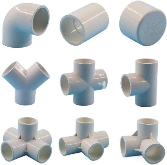 WAN PVC Pijpfittingen Buisfitting Connector Wit 32mm