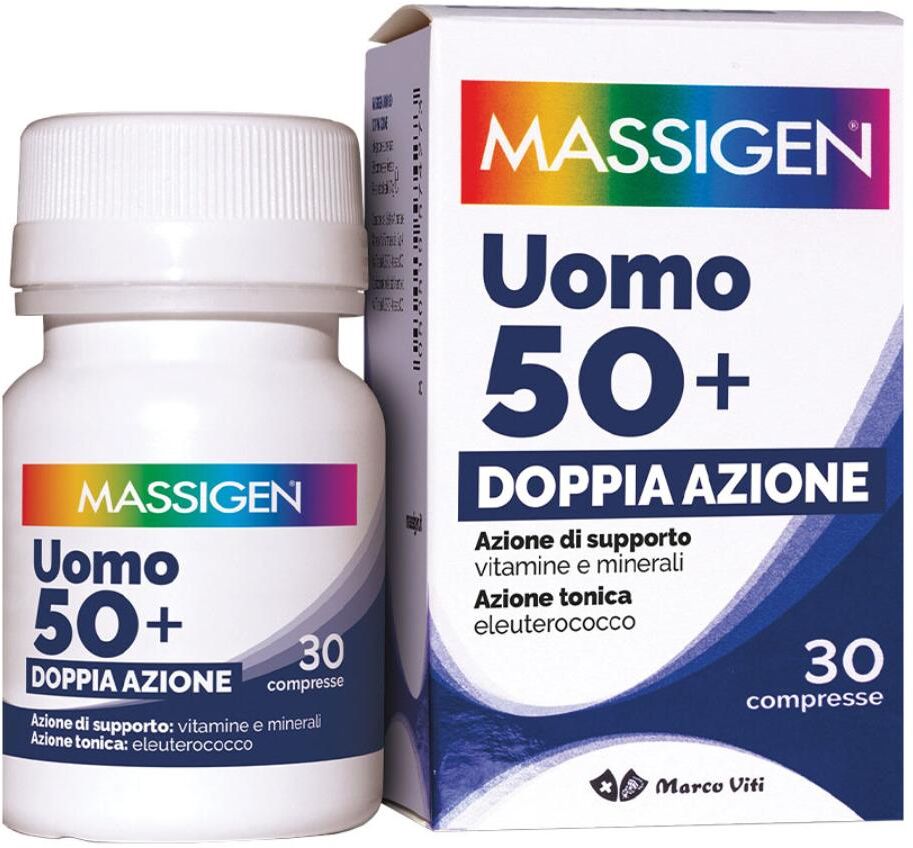 MARCO VITI FARMACEUTICI SpA Massigen Multivitaminico Uomo 50+, 30 Compresse