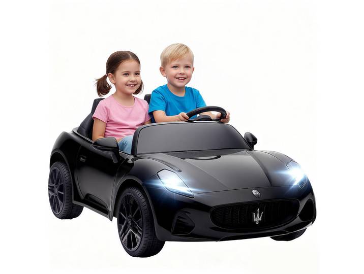 Aiyaplay Maserati Kinder-Elektroauto Metall Kunststoff Schwarz, 72x50x120 cm, Freizeit & Co, Gartenspielzeug, Kinder-Elektrofahrzeuge