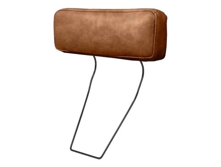 P & B Kopfstütze Spring, Braun, Schwarzchrom, Echtleder, Rindleder, 52x17x14 cm, Wohnzimmer, Sofas & Couches