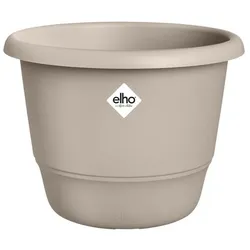 Elho, Blumentopf, Runder Blumentopf – – Amiga Rund 55 – 55 L – Ø 55 x H 51 cm – Beige – Für den Aussenbereich (55 x 51 cm)
