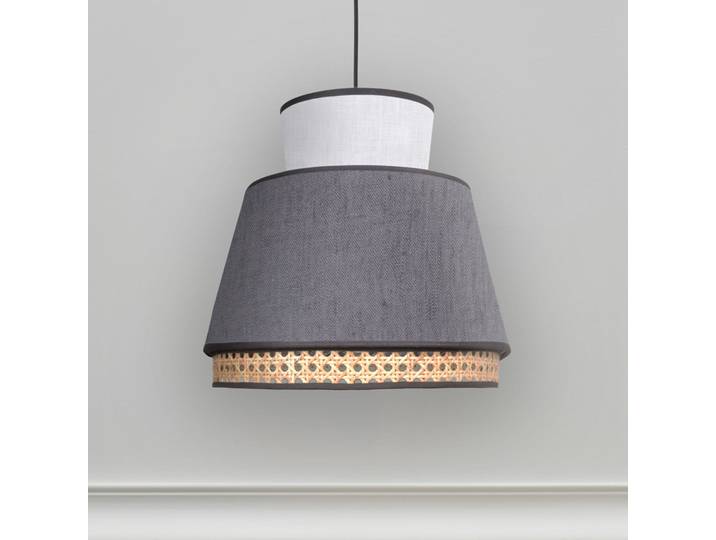 Singapour XM suspension anthracite/blanc - MARKET SET - Salon / séjour - Design - Tissu / textile - À ampoule unique