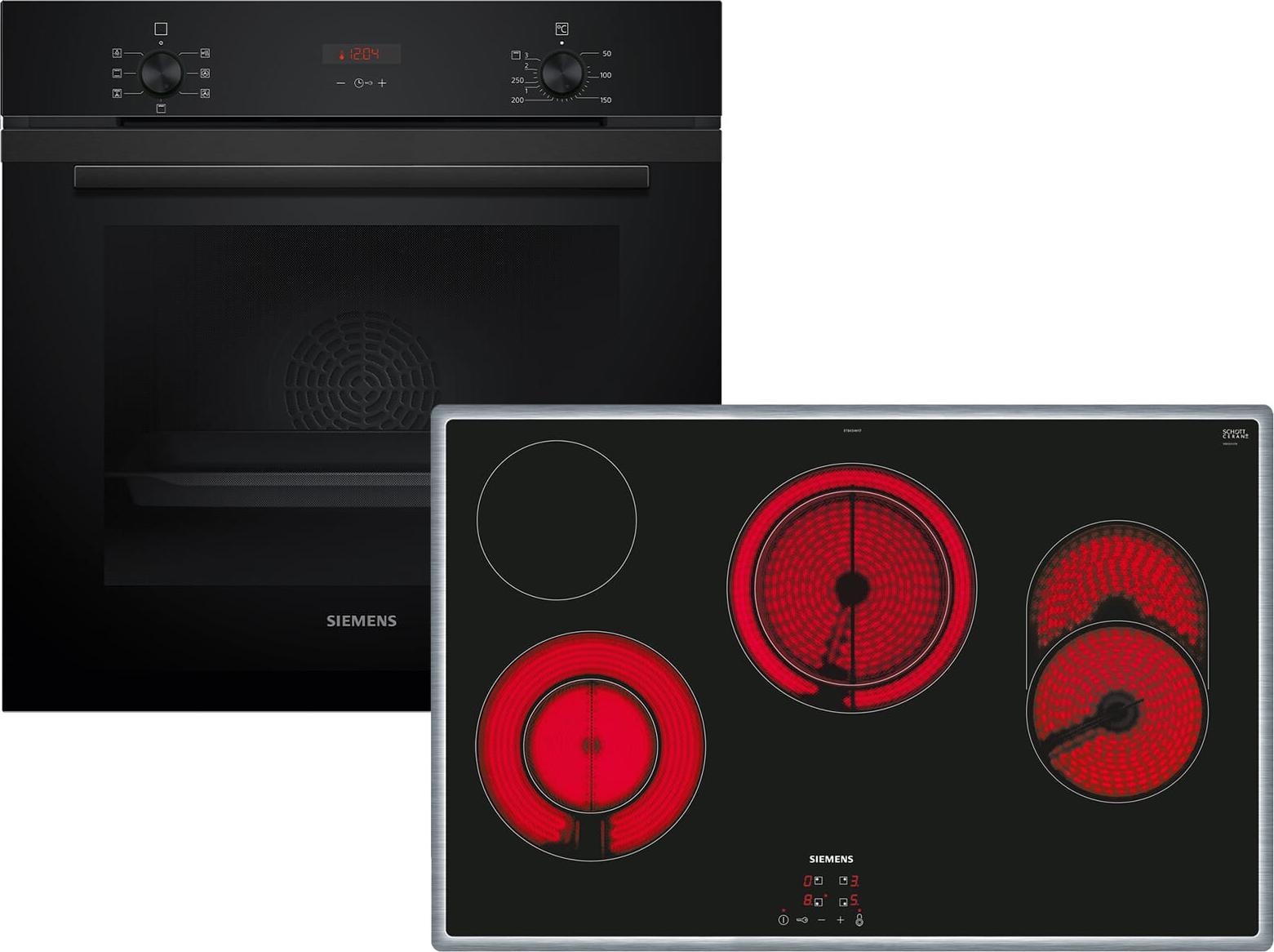 Siemens EQ224EA01Z, Keramik, 4 Zone(n), Glaskeramik, Schwarz, Berührung, 79,5 cm