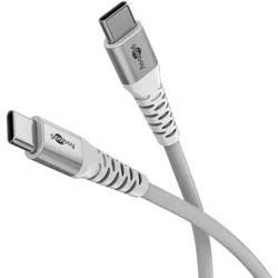 goobay USB-C Textilkabel 2m weiß
