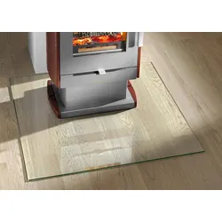 Haas+Sohn Bodenplatte Glas für Kaminofen E1 Quadrat Glas