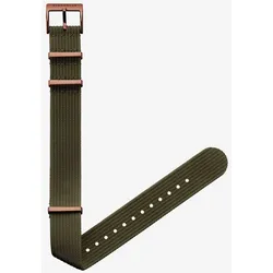 STERNGLAS - STRAP - Nylonarmband - Field - waldgrün - bronze / 20 MM