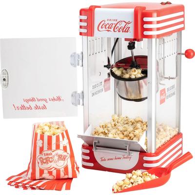 SALCO Popcornmaschine "Coca-Cola SNP-27CC", rot, B:24,8cm H:29cm T:49cm, Popcornmaschinen, Großer Zubereitungsbehälter von 60 ml mit integriertem Heizsystem