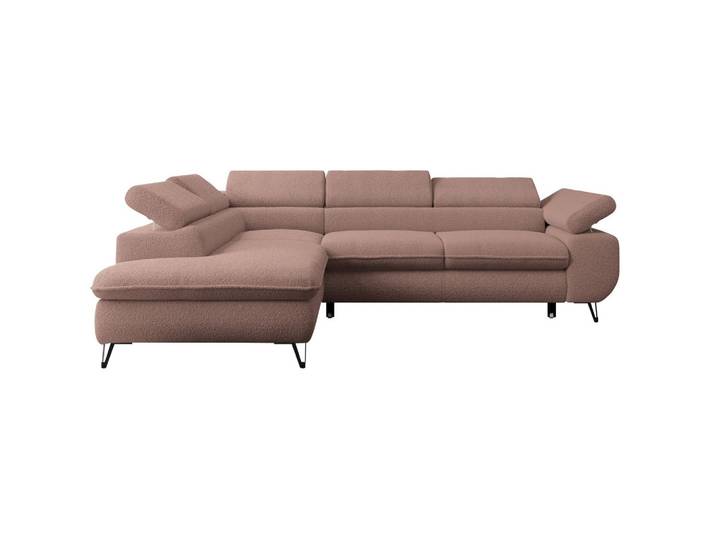 ECKSOFA PETER L Rosa Boucle - Links Seite