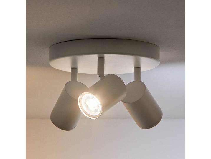Imageo 3 Plafonnier Round RGB White - WiZ - Couloir - Moderne - Aluminium - Multi-ampoules