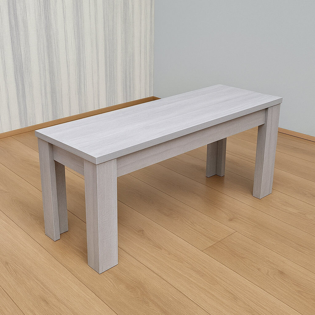 17 Stories Dining Wooden Bench Grey 45cm H X 90cm W X 30cm D