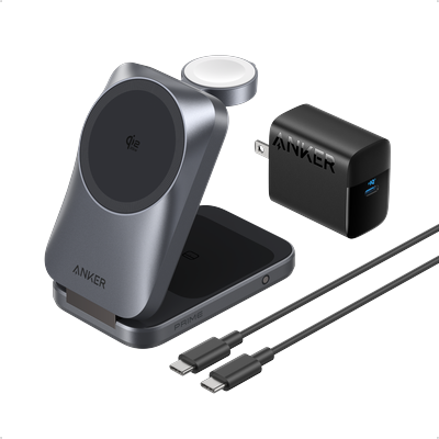 soundcore Anker Prime Wireless Charging Station (3-in-1, MagGo, AirCool, Foldable)