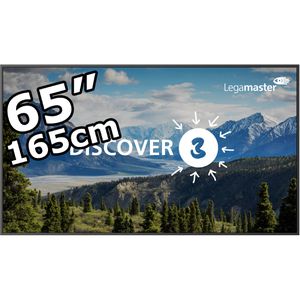 Legamaster Digital-Signage Discover 3 DIS-6520, 65 Zoll, 4K UHD 3840 x 2160 Pixel, 500 cd/m², 24/7 Betriebszeit