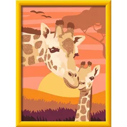 Ravensburger CreArt - Malen nach Zahlen Kinder - Giraffe mit Baby