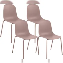 CLP 4er Set Stapelstühle Hardin Kunststoff HBT: 85x51x55 cm pink