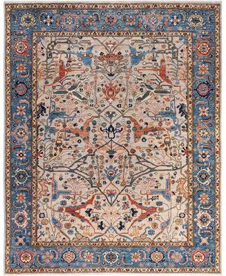 Overton "Serapi One-of-a-Kind Hand-Knotted Area Rug - Gray - 7' 10"" x 9' 9"""