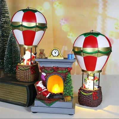 Uplifted Finds Christmas Glowing Resin Fireplace Ornaments c Santa Claus