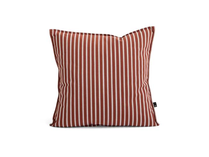 HAY - Terrazza Outdoor Kissen, 50 x 50 cm, dicke Streifen, terracotta