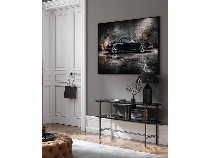 Impression artistique Légende Noire Revêtement : verre acrylique Structure : hêtre laqué Multicolore 63 x 83cm