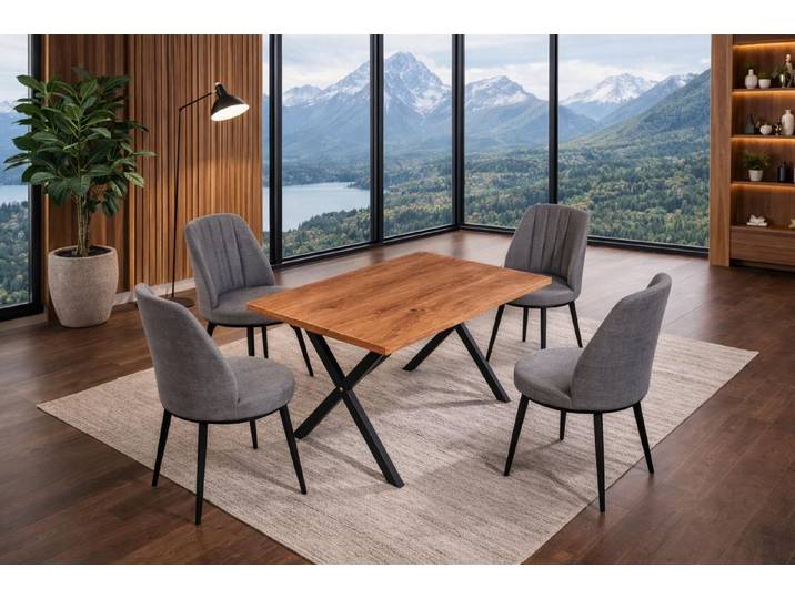 JVmoebel Esszimmerstuhl Stuhl Stil modern Farbe grau neu bequem kompakt vielseitig Esszimmer, Made in Europa