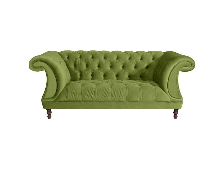 Max Winzer Chesterfield-Zweisitzer-Sofa, Olivgrün, Holz, Buche, 2-Sitzer, 200x80x100 cm, Goldenes M, Made in Europe, Wohnzimmer, Sofas & Couches, Sofas, Chesterfield Sofas