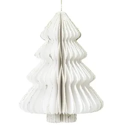 Decoris Weihnachtsdeko Papierbaum weiß -  FSC 100 %