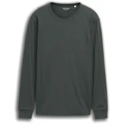 Tom Tailor Basic Longsleeve - Herren - Gr. S - olivgrün