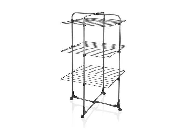 Turmwäscheständer LEIFHEIT Classic Tower 270 27 m , schwarz, B:68cm H:126cm T:68cm, Kunststoff, Metall, Wäscheständer, Turmwäscheständer