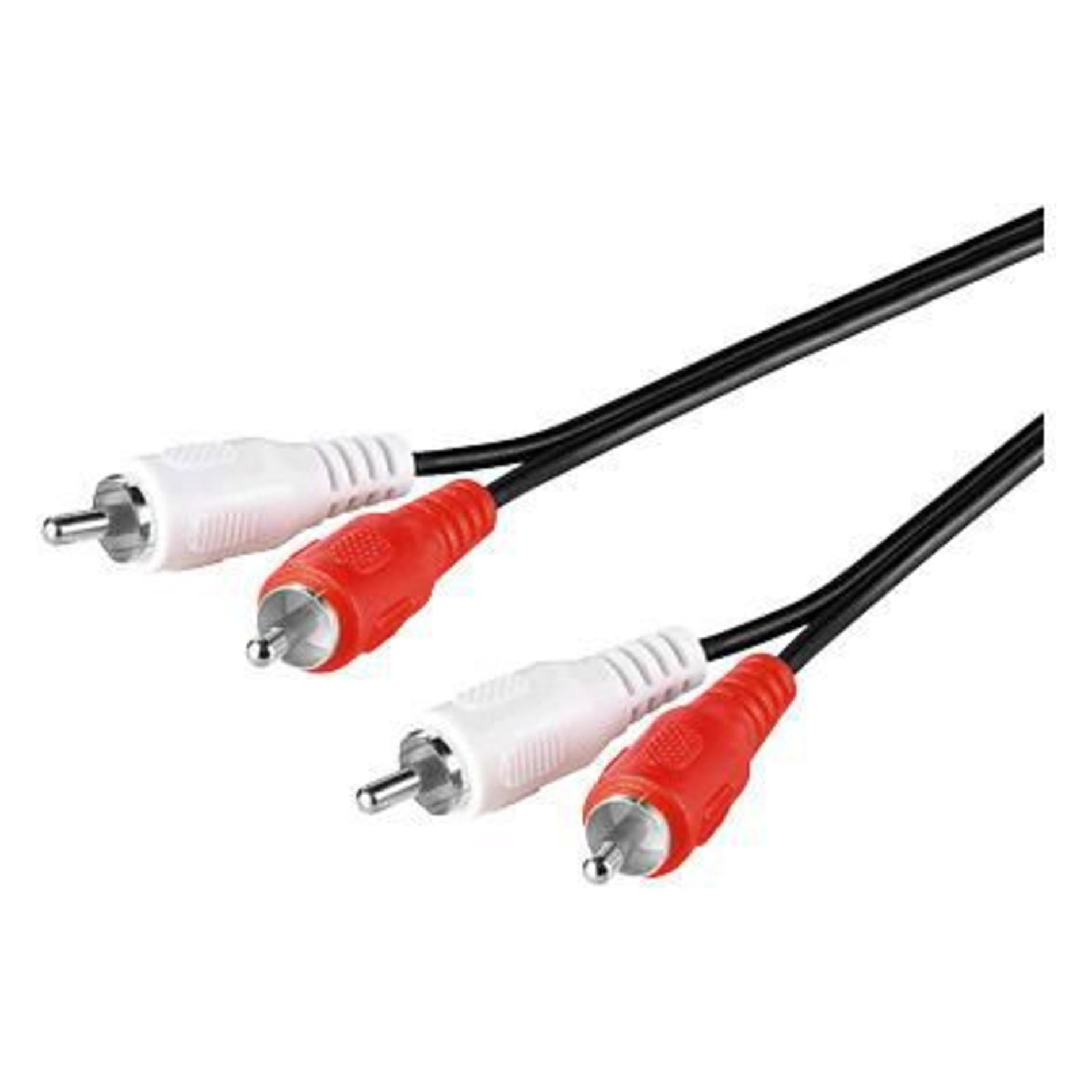 MicroConnect Stereo RCA Cable, 0.5 meter (0.50 m, Cinch Kabel) (AUDCC05)