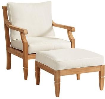 Madison Lounge Chair & Ottoman with 1 Chair Cushion Set and 1 Ottoman Cushion - Ballard Designs