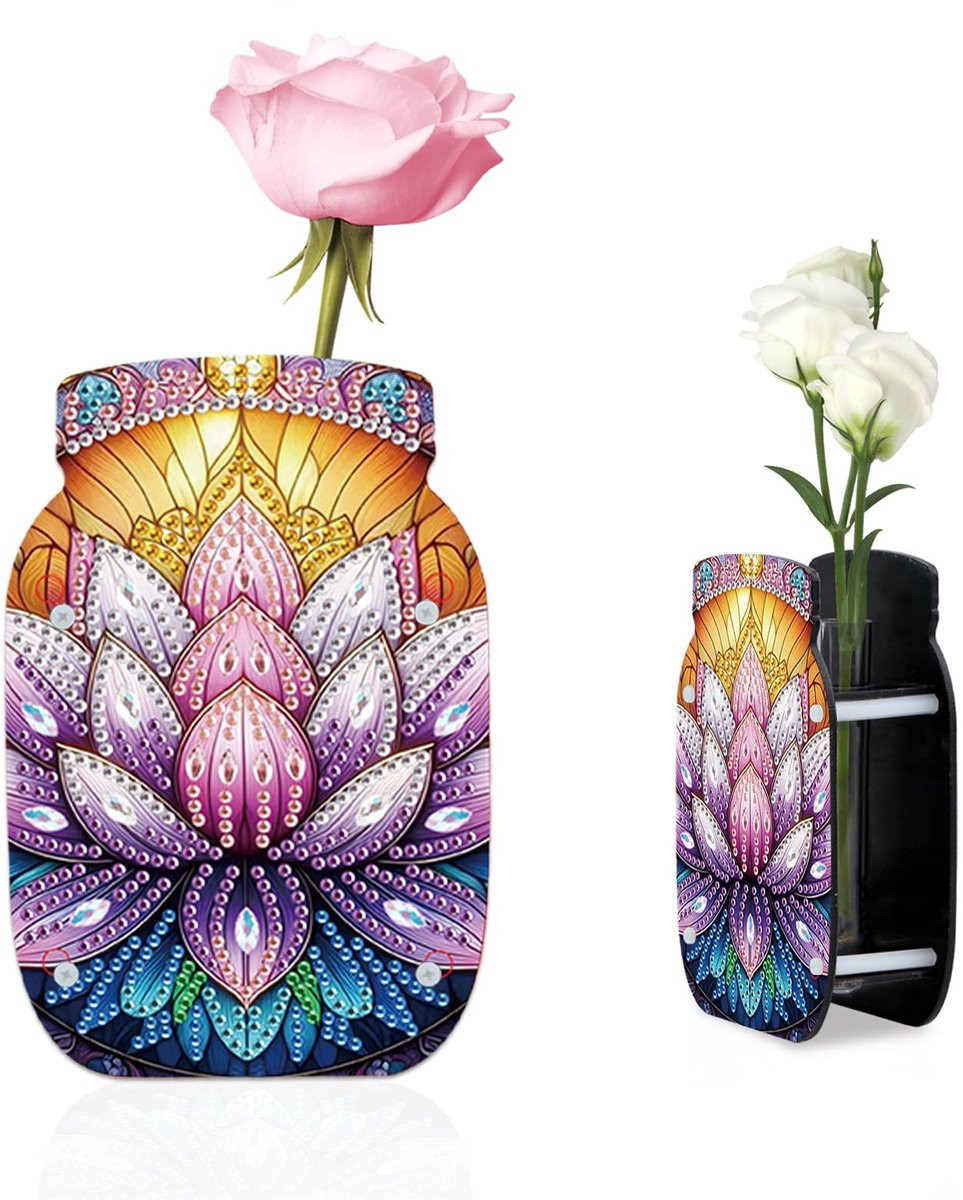 Diamond Painting Met Bloemenvaas 10x15cm voor Creatieve Decoratie