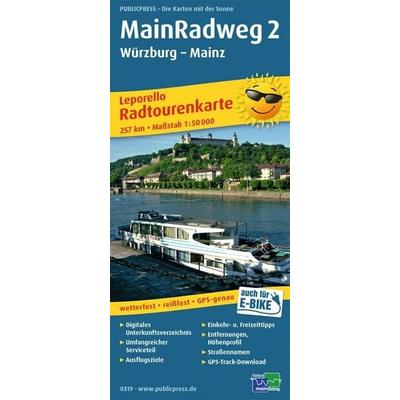 Publicpress Leporello Radtourenkarte MainRadweg 2, Würzburg, Mainz 1:50.000, Sonstige von , KOMPASS Freytag & Berndt, 978-3-7473-0319-1