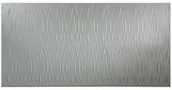 Fasade FASÄDE Waves Vertical 4-foot x 8-foot PVC Wall Panel in Argent Silver