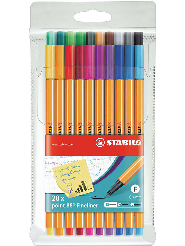 Fineliner ''STABILO point 88'' - 20 Stück - onesize