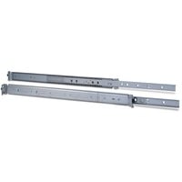 1U Teleskopschienensatz 455 mm, Einbauschienen grau