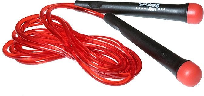 Springseil CHRISTOPEIT SPORT "Springseil Speed", rot, Springseile, 276cm, Polyethylen, Springseil, L:276cm
