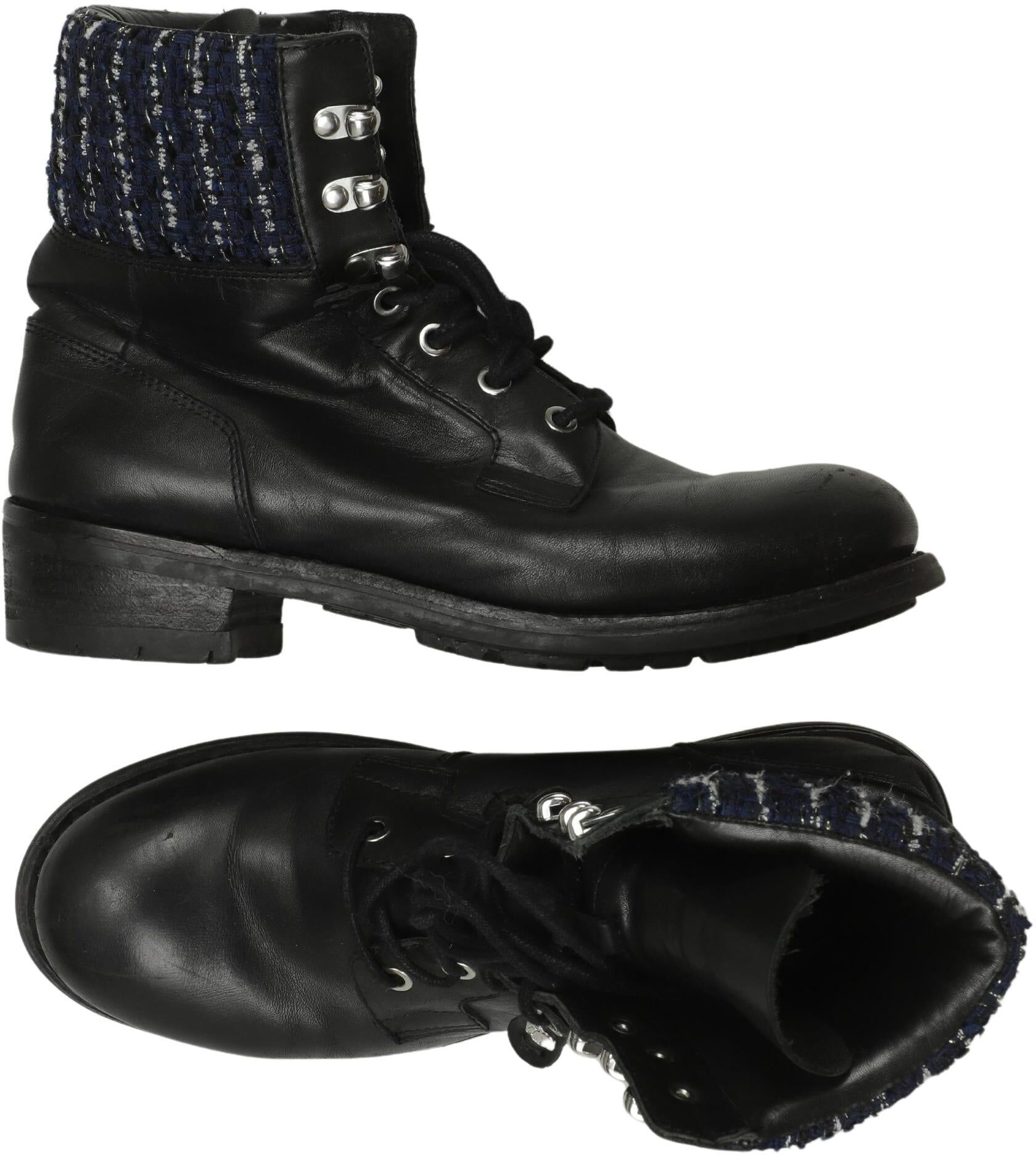 Karl by Karl Lagerfeld Damen Stiefelette, Schwarz, Gr. EU 39, kein / Etikett - Second Hand