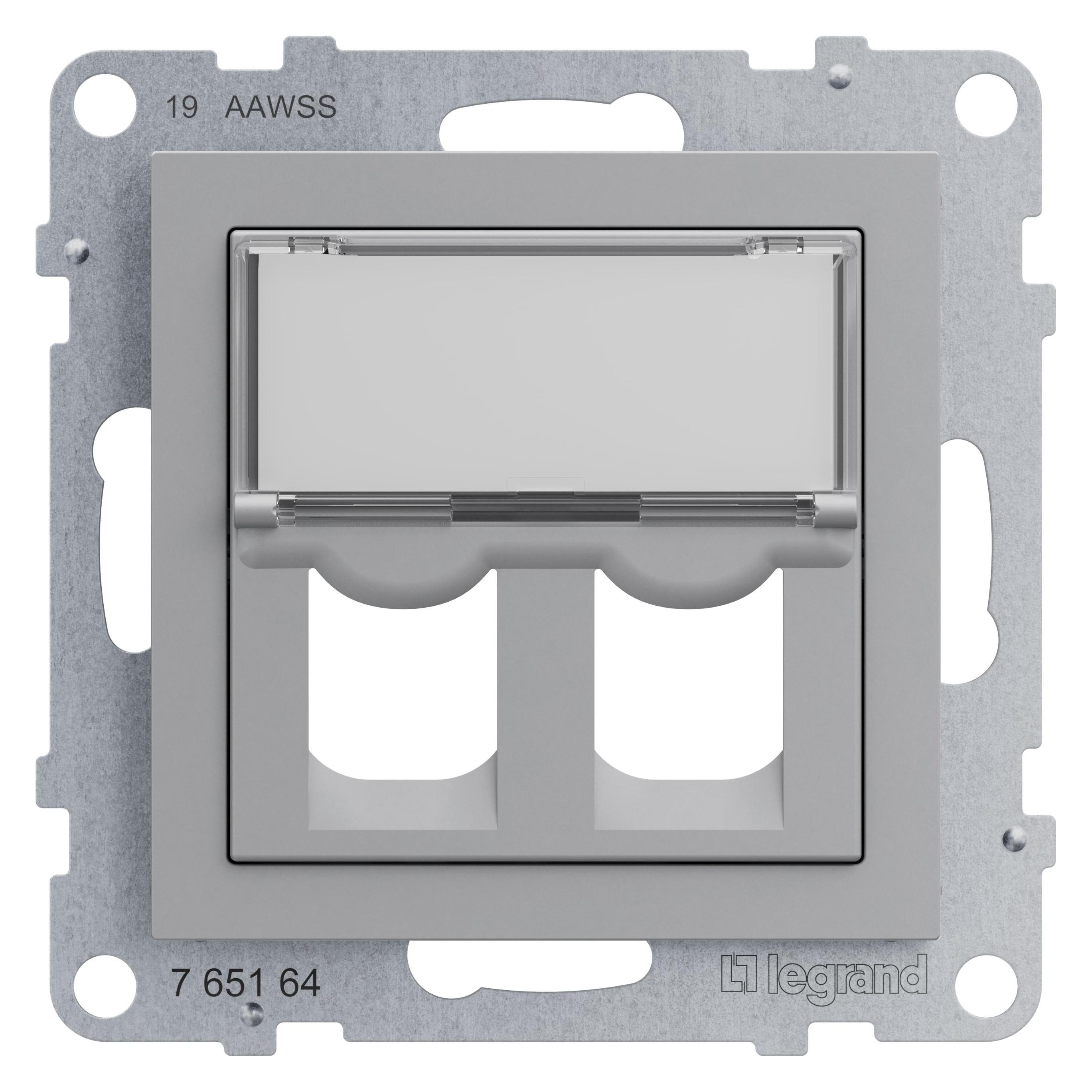 Legrand SEANO 2-fach Systimax-Adapter zum Einschnappen von Systimax Datendosen (765264)