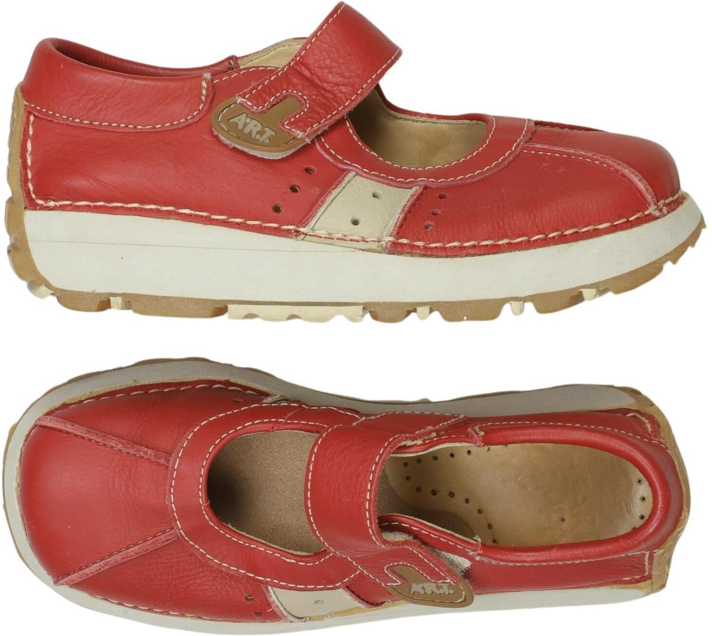 ART Damen Halbschuh, Rot, Gr. EU 38, Leder - Second Hand