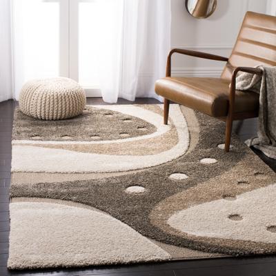 SAFAVIEH Florida Shag Riet Abstract 1.2-inch Thick Rug