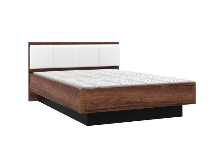 Carryhome Bett, Schwarz, Weiß, Eiche, Metall, 140x200 cm, gepolstertes Kopfteil, Kinderzimmer & Jugendzimmer, Kindermöbel, Kinderbetten