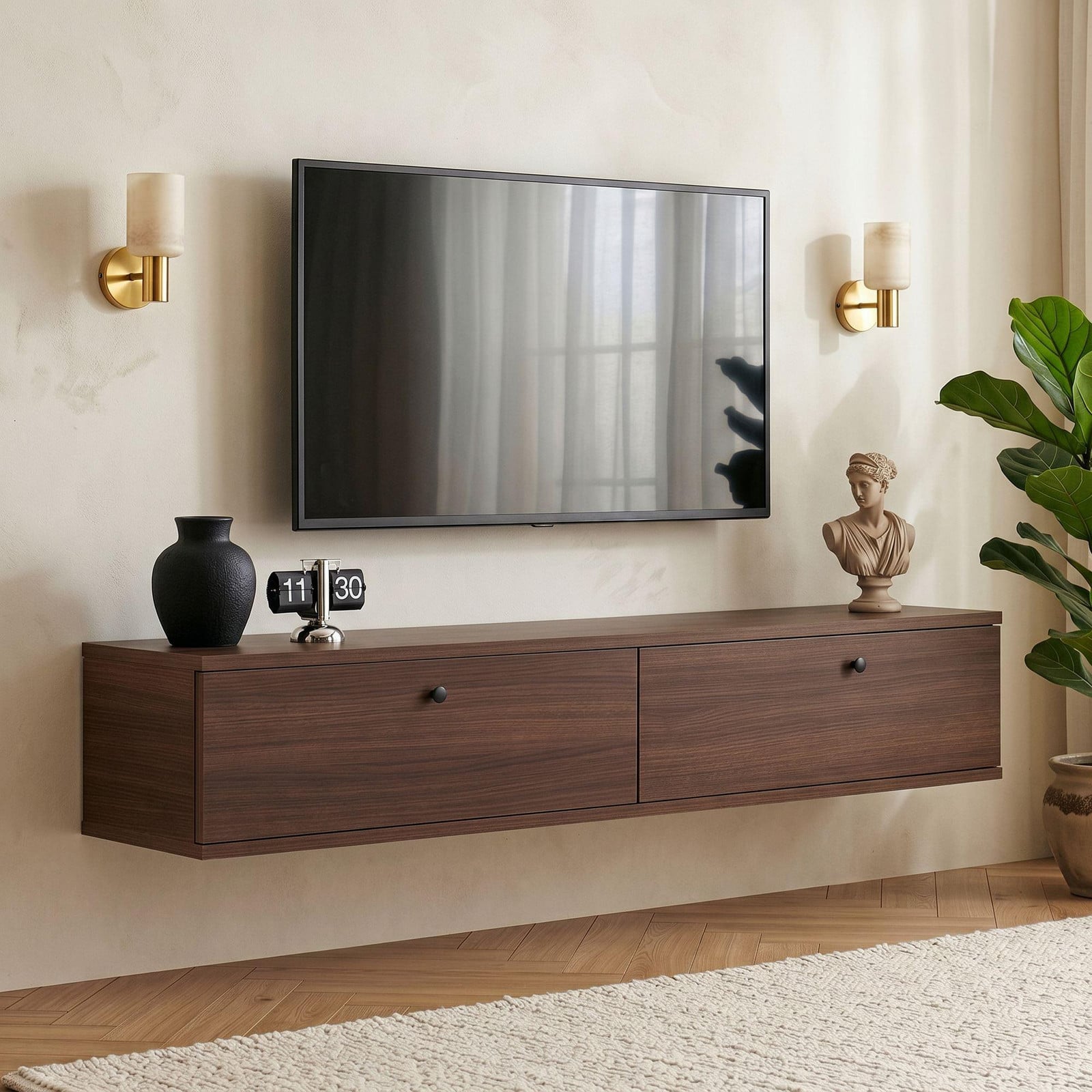 Skye Decor TV-standaard in walnootfineer, 140 cm breed