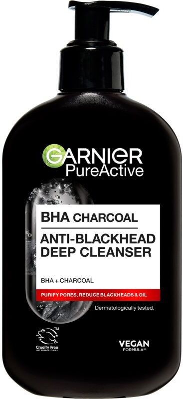 Garnier Pure Active Charcoal gel facial cleanser with activated charcoal 250 ml