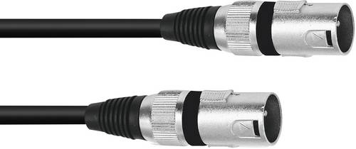 Omnitronic 3022075A XLR Adapterkabel [1x XLR-Stecker 3 polig - 1x XLR-Stecker 3 polig] 0.20m Schwarz