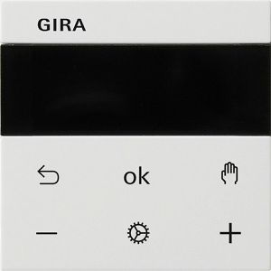 Gira Raumthermostat 3000, System 55 539303, digital, mit Bedientasten, reinweiß
