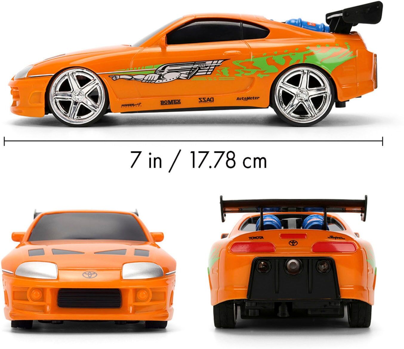 RC-Auto JADA "RC Fast&Furious Nitro Powered Vapor 1:24", orange, Fernlenkfahrzeuge, Kinder, Kunststoff, RC-Auto, mit Turbo, Licht & Wasserdampf