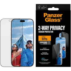 PanzerGlass Displayschutzfolie PG90861, Privacy, Ultra-Wide Fit, für Apple iPhone 18 Pro, aus Hartglas