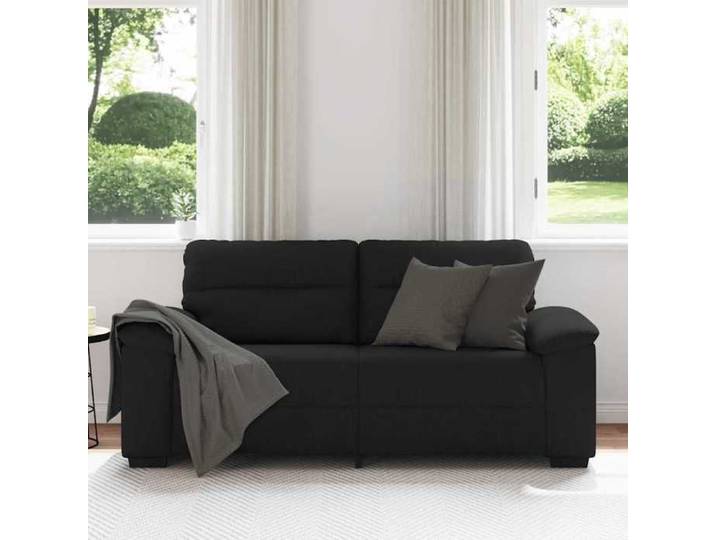 Autumn sale élégant Canapé à 2 places - avec accoudoirs - 100 % polyester - noir 140 cm tissu Home838247