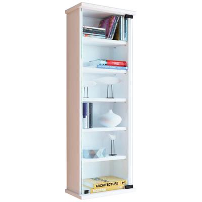 VCM Loposa Regal CD,DVD Aufbewahrung 150 CD 6 Ablagen weiß.