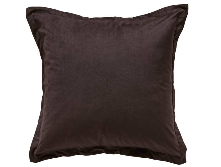 Dekokissen LADINA , braun, B:50cm H:50cm L:50cm, Polyester, LEGER HOME BY LENA GERCKE, Dekokissen_Sitzkissen_Kissenhüllen, Dekokissen, Samt, mit Stehsaum, Kissenhülle ohne Füllung, 1 Stück 50 x 50 cm