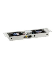 EFB Elektronik 2-fach Lüftereinheit Plug & Play für Wandgehäuse BASIC+IP55 RAL7035 Schwarz Grau Weiß (691656GR)